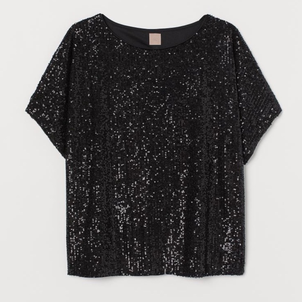 Black Sequined Top